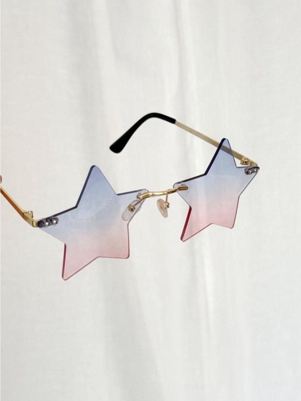pink + blue gradient frameless star sunglasses ☆